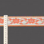 PASSAMANARIA FLORAL 4,9cm CHAMPAGNE/TIJOLO/LARANJA 1m