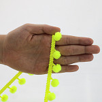 PASSAMANARIA POMPOM 2,5cm AMARELO NEON