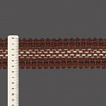 PASSAMANARIA PONTILHADA 5,5cm CHOCOLATE/AREIA ESCURO/CRU/MARROM 1m
