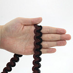 PASSAMANARIA SIANINHA ZIG ZAG 1,5cm PRETO/MARROM 20m