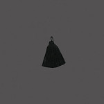 PINGENTE SOLTO 5,8cm PRETO 50un