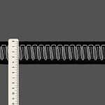 PONTO PALITO DUPLO 4,4cm PRETO/CINZA BRILHANTE 30m