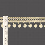 PONTO PALITO X POMPOM 4,5cm NATURAL 30m