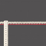 RENDA BICO 1,4cm CRU/VERMELHO 30m