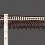 RENDA BICO 6,2cm MARROM/CREME 30m