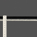 RENDA BICO ONDULADO 2,4cm PRETO/CHAMPAGNE 30m