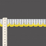 RENDA BICO ONDULADO LEILA 3cm SEM BENEFICIAMENTO/AMARELO 30m