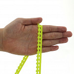 RENDA BICO POMPOM 1,3cm AMARELO NEON 50m