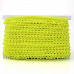 RENDA BICO POMPOM 1,3cm AMARELO NEON