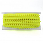 RENDA BICO POMPOM 1,3cm AMARELO NEON