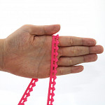 RENDA BICO POMPOM 1,3cm ROSA NEON 50m