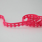 RENDA BICO POMPOM 1,3cm ROSA NEON 50m