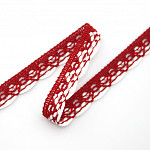 RENDA BOLINHA MÉDIA 1,4cm VERMELHO/SEM BENEFICIAMENTO 30m