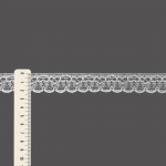 RENDA CORAÇÃO ZIG ZAG CUORE 2,4cm BRANCO 30m