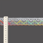 RENDA CORAÇÃO ZIG ZAG CUORE 3,6cm BRANCO/MESCLA 10m