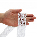 RENDA CORAÇÃO ZIG ZAG CUORE 4,9cm BRANCO
