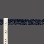 RENDA CROCHÊ 2,7cm CINZA MÉDIO/AZUL 30m