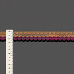 RENDA CROCHÊ CISSA 2,8cm BEGE/UVA GAMA/PRETO 30m 