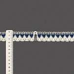RENDA CROCHÊ FLOR 2,7cm CHAMPAGNE/AZUL JEANS 30m