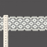 RENDA FLOR BICO TRIPLO 6cm CHAMPAGNE 30m
