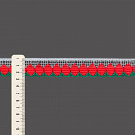 RENDA GOTINHA 2,2cm SEM BENEFICIAMNETO/VERMELHO MAÇÃ/VERDE/NYLON 30m