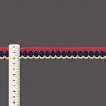 RENDA GOTINHA 2,2cm VERMELHO MAÇÃ/AZUL ESCURO/BEGE 30m RENDA GOTINHA 2,2cm VERMELHO MAÇÃ/AZUL ESCURO/BEGE 30m