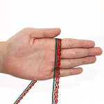 RENDA MANUALIDADES 9mm VERMELHO/VERDE/OURO 10m