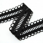 RENDA PALITO DOMINIQUE 3,2cm PRETO 30m