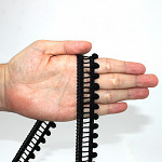 RENDA PALITO POMPOM 2,4cm PRETO 30m