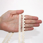 RENDA PALITO POMPOM 2,5cm CRU 30m