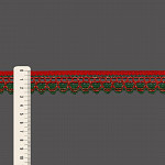 RENDA PARÁ BOLA 2,8cm VERMELHO/VERDE/OURO 10m