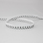 RENDA PICOT LAME 9mm BRANCO/PRATA 10m