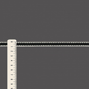 CADARÇO 1cm CHAMPAGNE/PRETO 50m