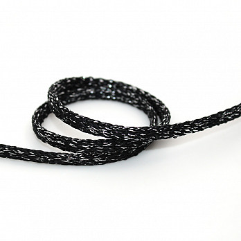 CADARÇO 6,5mm PRETO/PRATA 50m