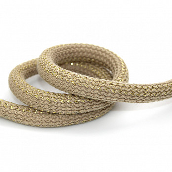 CORDÃO AGULHADO GROSSO 12mm ROLEX/OURO CLARO 20m