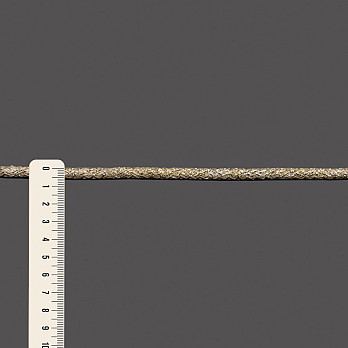 CORDÃO AGULHADO MÉDIO 7mm CAMURÇA CLARO/OURO/PRATA 50m