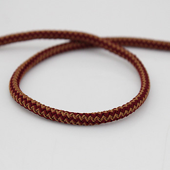 CORDÃO ELÁSTICO AGULHADO FINO 4mm MARROM MÉDIO/VINHO 100m