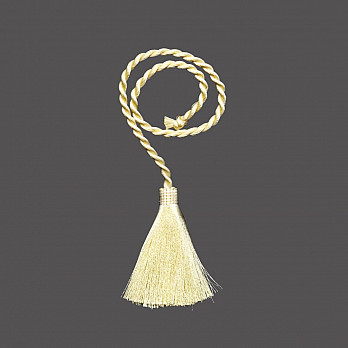 CORDÃO FINO 5mm COM PINGENTE AMARELO CLARO 40cm 50un