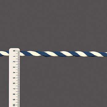 CORDÃO GROSSO 10mm CREME/AZUL 30m