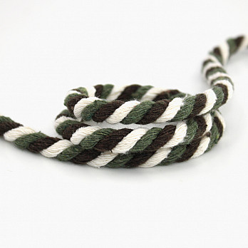 CORDÃO GROSSO 8mm VERDE OLIVA/MARROM/CRU 30m