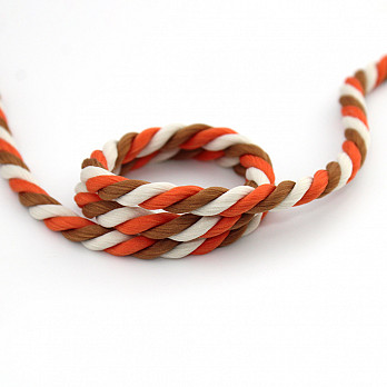 CORDÃO MÉDIO 6mm TANGERINA/MARROM MÉDIO/AREIA 30m