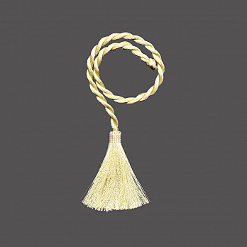 CORDÃO MÉDIO 7mm COM PINGENTE AMARELO CLARO 40cm 50un
