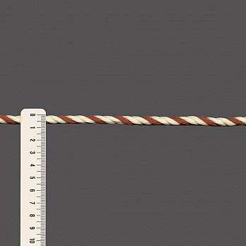 CORDÃO MÉDIO 7mm CREME/FERRUGEM 50m