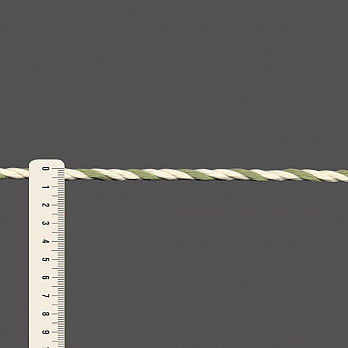CORDÃO MÉDIO 7mm CREME/VERDE 50m