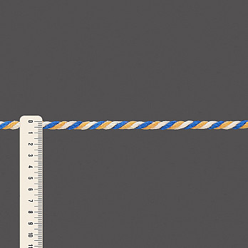 CORDÃO MÉDIO 7mm CRU/MOSTARDA/AZUL ROYAL 30m