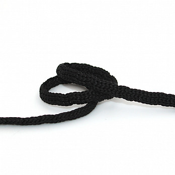 CORDÃO POLIÉSTER MÉDIO 5mm PRETO 100m