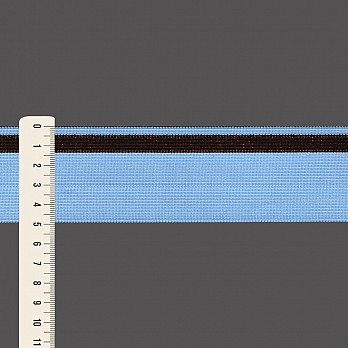 ELÁSTICO BOMBER 4,9cm AZUL CLARO/MARROM/VERMELHO 25m