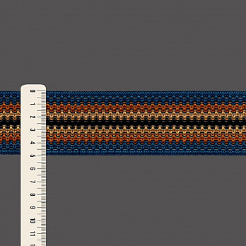 ELÁSTICO CROCHÊ 5cm AZUL/LARANJA ESCURO/BEGE/PRETO 25m