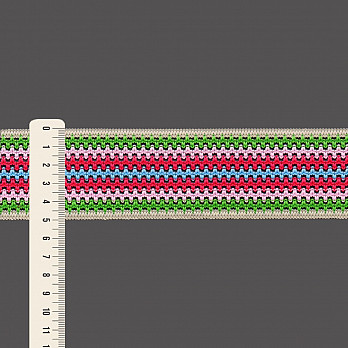 ELÁSTICO CROCHÊ 5cm AREIA/VERDE/ROSA/PINK/AZUL PASTEL 25m