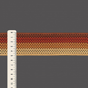 ELÁSTICO CROCHÊ 5cm BEGE/LARANJA ESCURO/CONHAQUE/MARROM 25m